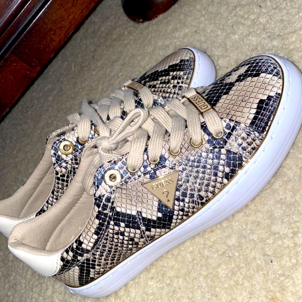 Snakeskin Guess sneakers